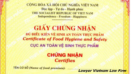 Giấy chứng nhận cơ sở đủ điều kiện an toàn thực phẩm