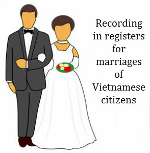 Thủ tục ghi vào sổ đăng ký kết hôn việc kết hôn của công dân Việt Nam đã được thực hiện tại nước ngoài.