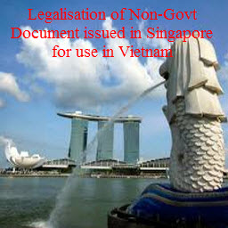 Legalisation of non-government document issued in Singapore for use in Vietnam
