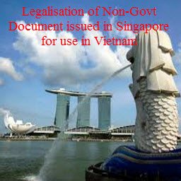 Legalisation of non-government document issued in Singapore for use in Vietnam