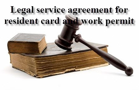 Legal service agreement for residence card and work permit