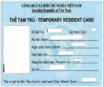 Temporary resident card for foreigners with Vietnamese spouses