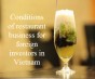 Conditions of restaurant business for foreign investors