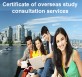 Application files for granting certificate of overseas study consultation services.