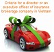 Criteria for a director or an executive officer of insurance  brokerage company in Vietnam